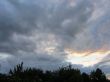 Beautiful sunset with storm clouds