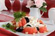 Salad with chicken, grapefruit and prunes 