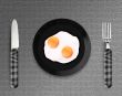Two fried eggs on a Plate