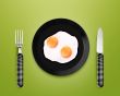 Two fried eggs on a Plate