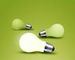 one glowing Light bulb
