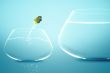 Anglefish jumping into bigger fishbowl