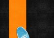 Blue sport shoe 