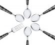 Fork and set of spoons