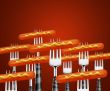 Hotdog on forks