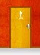 Sign of public toilets WC
