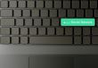 Keyboard with Green social network button