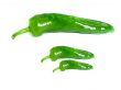 Green peppers isolated on white 