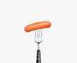 Hotdog on fork