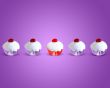 special attractive red muffin cake