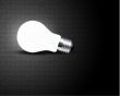 one glowing Light bulb