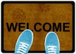 welcome cleaning foot carpet 