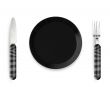 Empty Plate with knife and fork