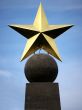 Gold star and globe