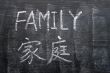 Family - word written on a blackboard