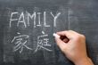 Family - word written on a blackboard