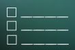 Blank list on a blackboard background