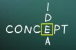 Crossword of concept and idea