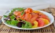 Appetizer with salmon