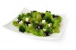 Salad of lettuce with cheese and grapes