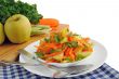 Apple and carrot salad with green onions