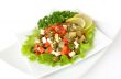 and Salad with peppers capers