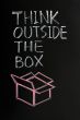 Chalk drawing - concept of `Think Outside the box` 