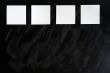 Blank stick note on a blackboard