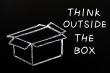 Blank box drawn on a blackboard