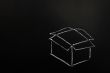 Chalk drawing - concept of `Think Outside the box` 