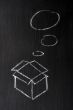 Chalk drawing - concept of `Think Outside the box` 