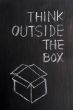 Chalk drawing - concept of `Think Outside the box` 