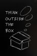 Chalk drawing - concept of `Think outside the box` 