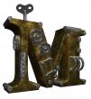 steampunk letter m