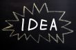 Bombing bubble with the word IDEA