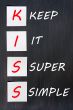 KISS acronym on a blackboard 