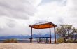 Lonely pergola at the top of the hill