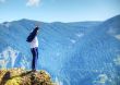 Man staying at the edge of the rock