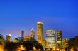 Cityscape of  Chicago in the evening