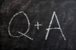 Question and Answer symbols on a blackboard