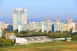 Landscape with construction site