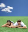 couple is on the field of big dreams and love