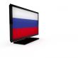 LCD TV with flag of Russia