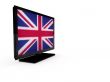 LCD TV with flag of UK