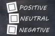 Feedback positive neutral negative on a chalkboard