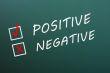 Chalk drawing of Positive and Negative with check boxes