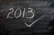 2013 written with chalk on a smudged blackboard