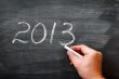 2013 written with chalk on a smudged blackboard