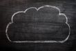 Cloud drawn on a smudged blackboard