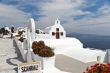 Whitewashed Santorini church